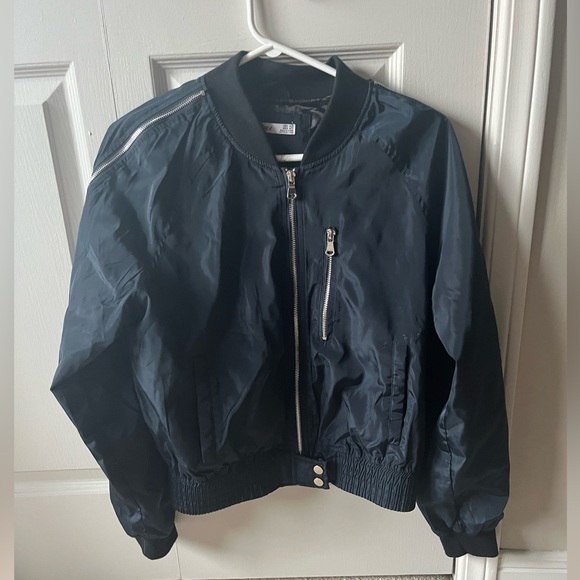 Dex Navy Bomber Jacket: - Picture 5 of 8